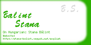 balint stana business card